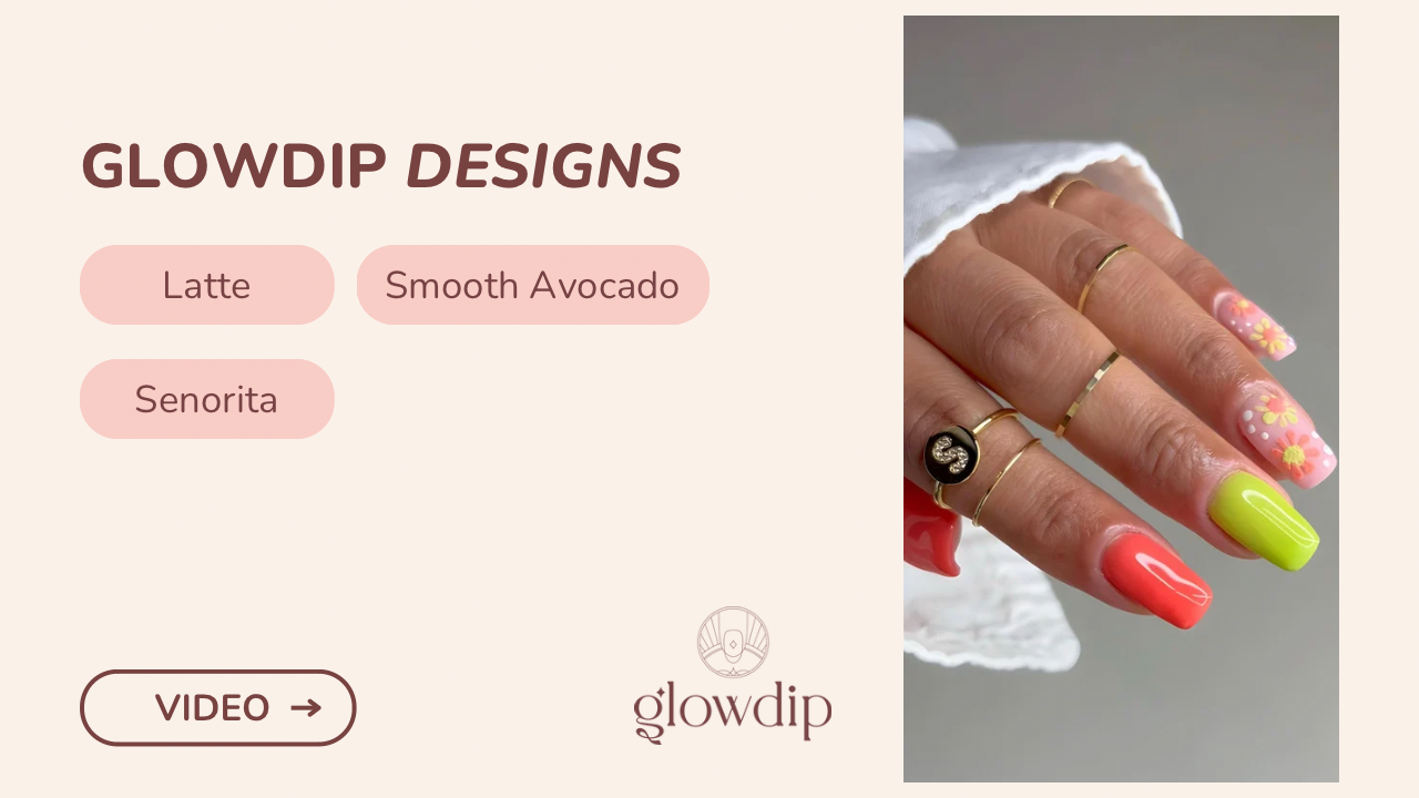 Latte + Smooth Avocado + Senorita - Palett med kronblad