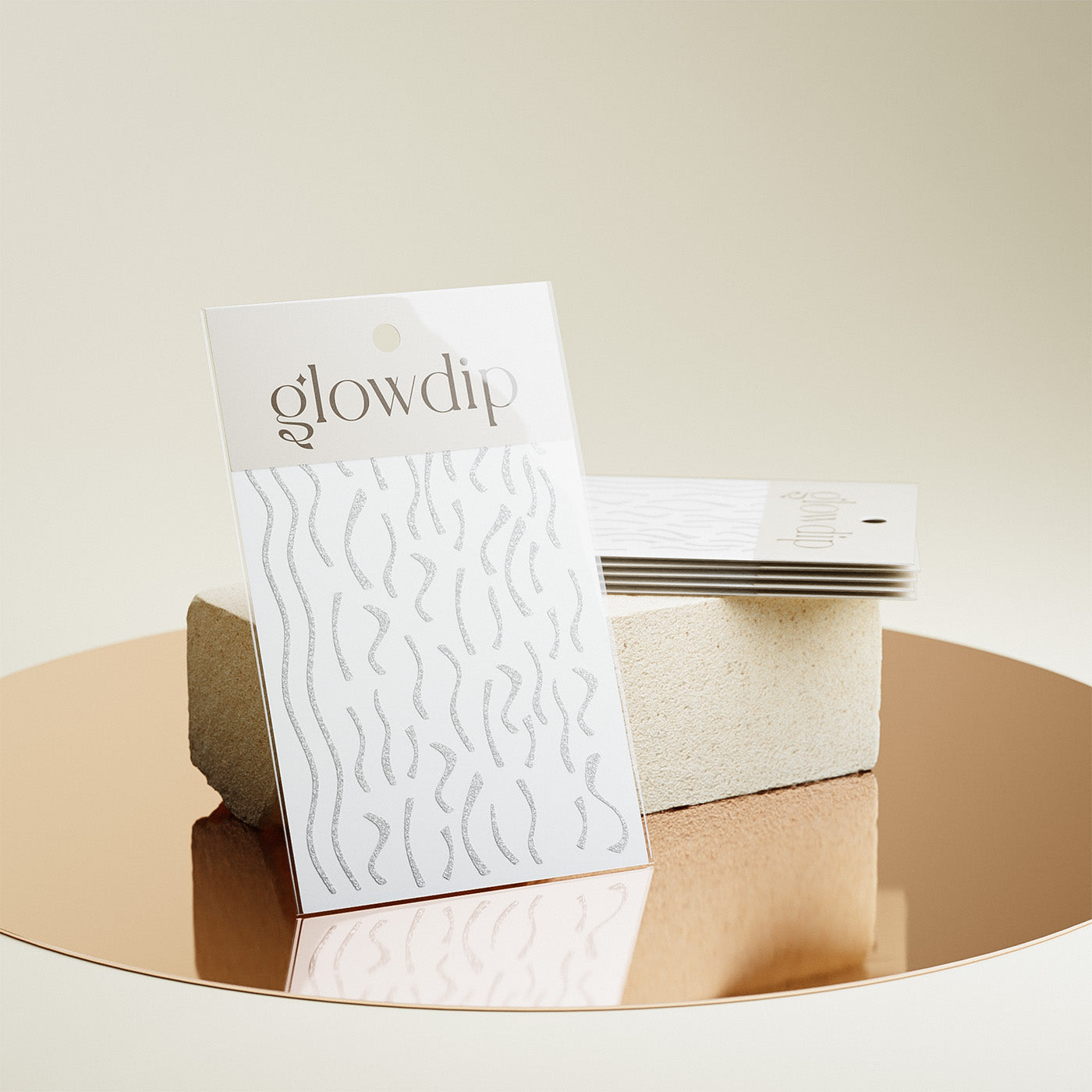 Nail Art Sticker - Silver Glitter