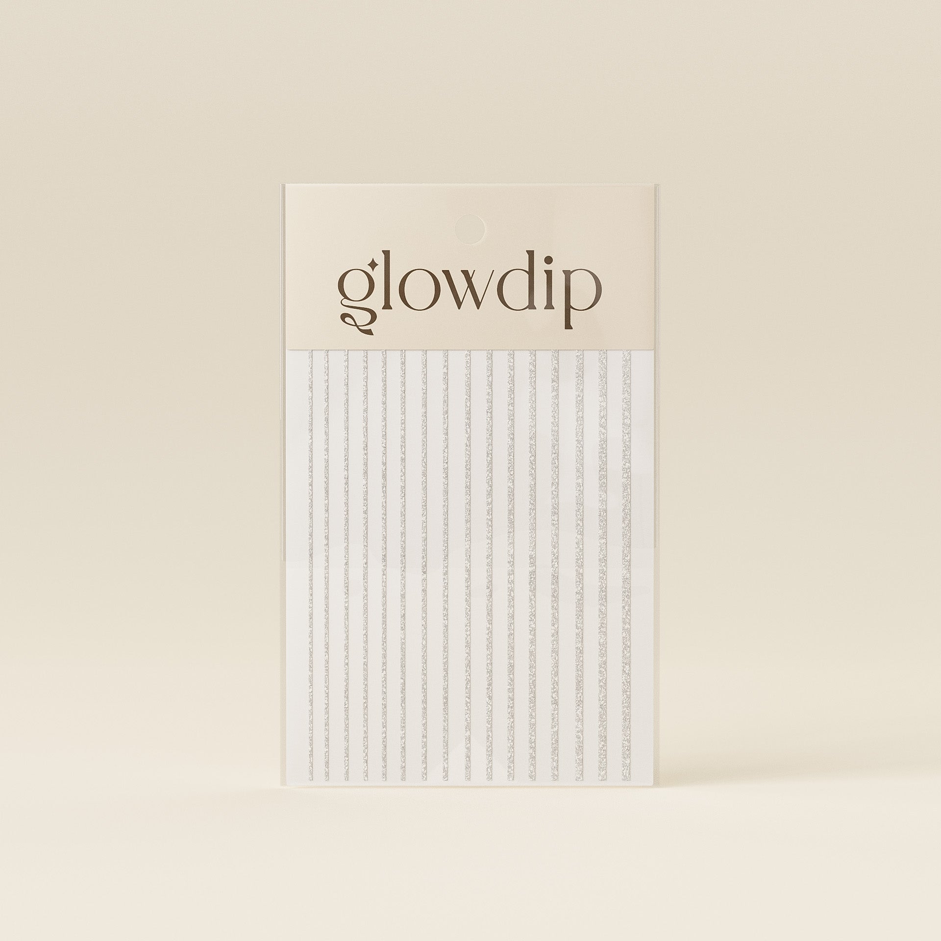 Linjer Sticker - Silver Glitter