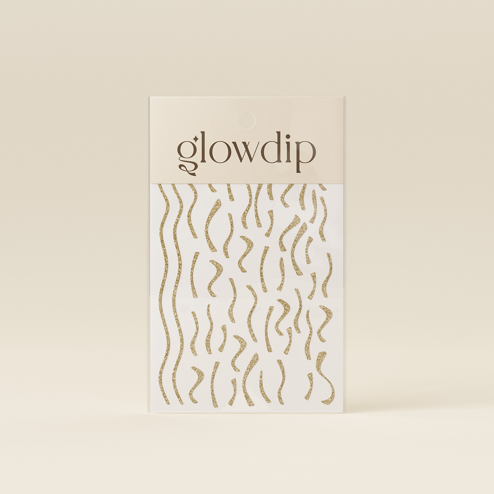 Nail Art Sticker - Guld Glitter