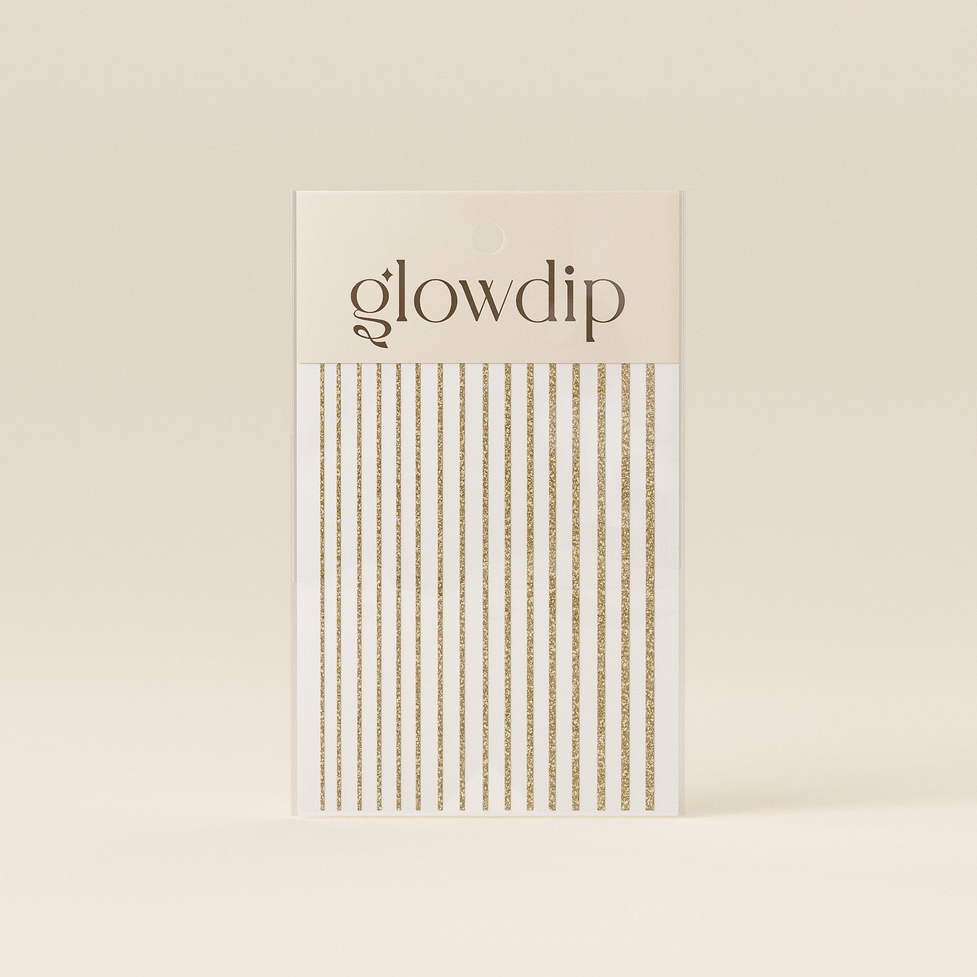 Linjer Sticker - Guld Glitter