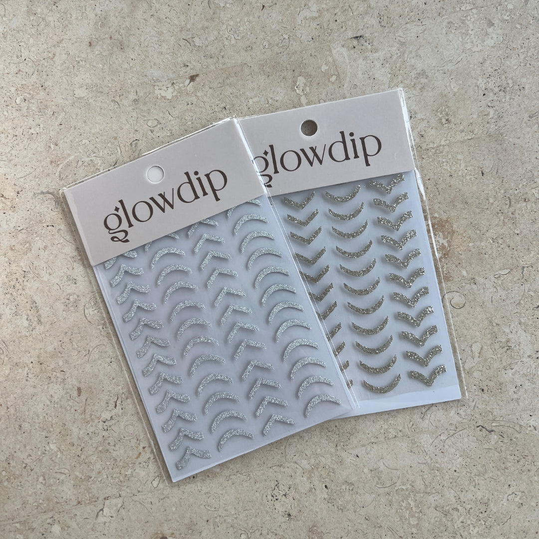 French Sticker - Guld Glitter