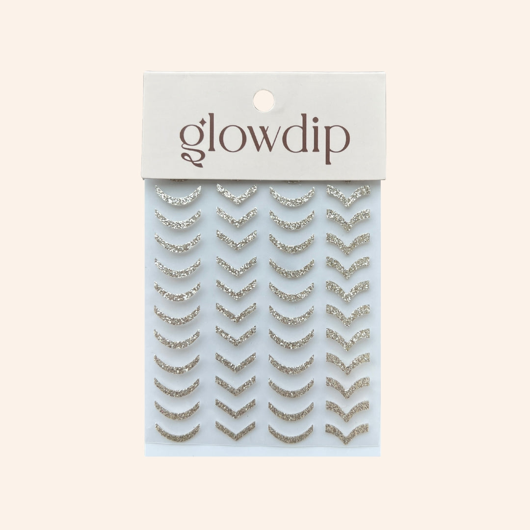 French Sticker - Guld Glitter